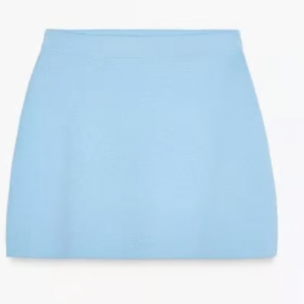 Zara Knit Sky Blue Mini Skirt Small